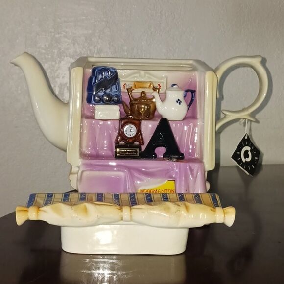 England Woodmanton Tea  vintage Paul Cardew signed Antiques Teapot decor - Picture 3 of 12